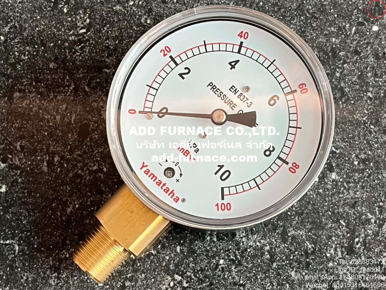Yamataha Pressure Gauge 0-10kPa(0-100mBar) 3/8PT (7)